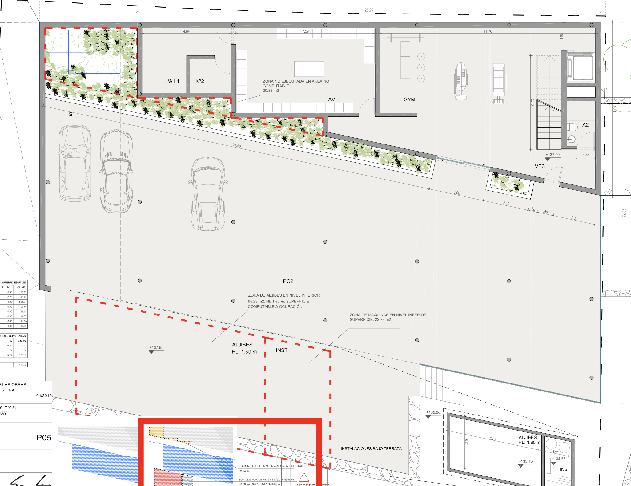 VILLA GENOVA — Lowest floor: vehicle entrance and service level